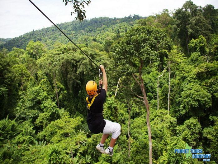 Krabi Full Day Zipline Lunch Transfer Tour with Massage